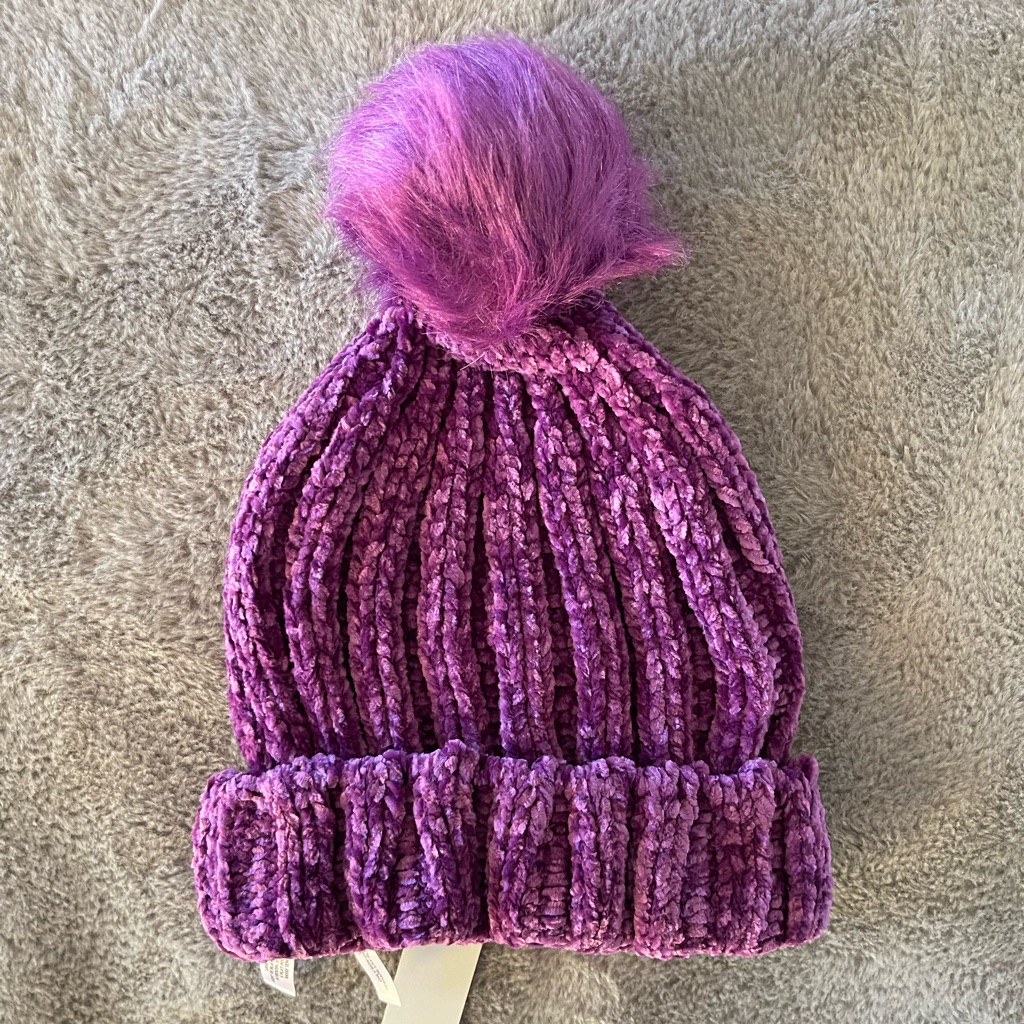 Purple Pom Hat